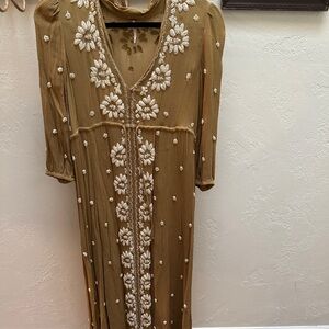 Free People Fable Embroidered Dress